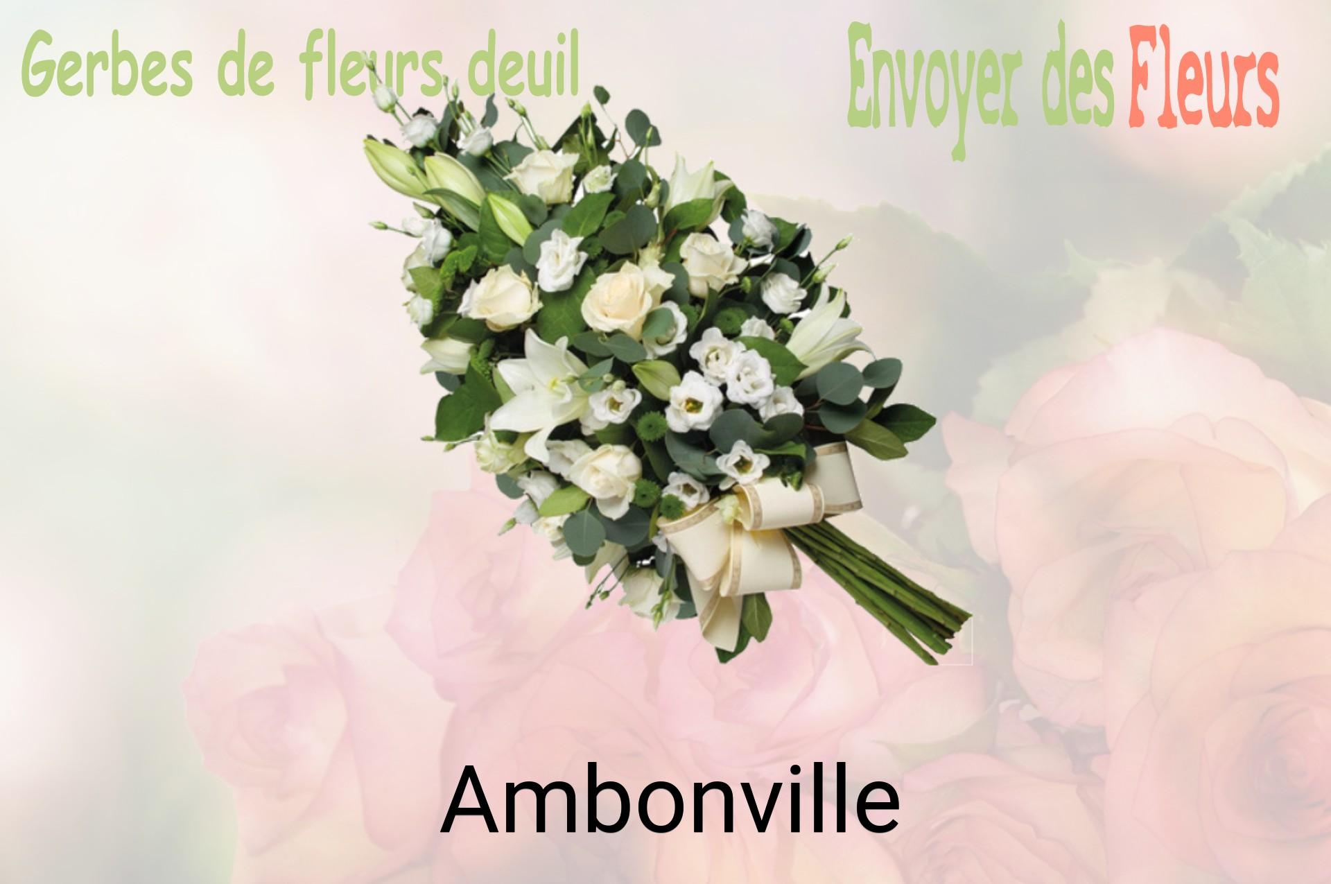 Gerbe de fleurs de deuil livrée à Ambonville
